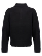 PURPLE Black Wool Cardigan
