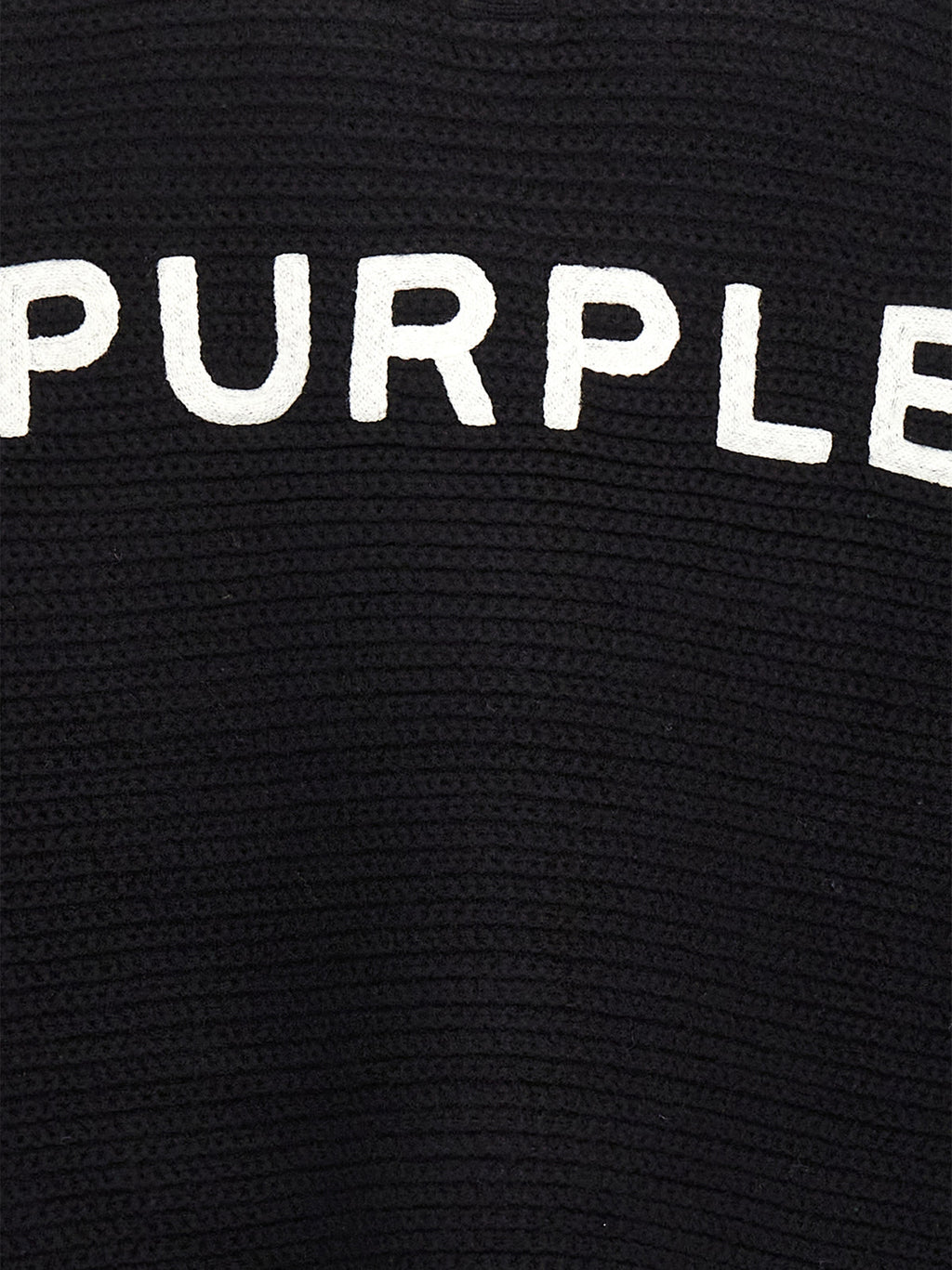 PURPLE Black Wool Cardigan