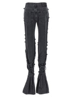 Alexander McQueen Black Cotton Flared Jeans
