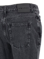 Alexander McQueen Black Cotton Flared Jeans