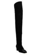 Roger Vivier Black Goatskin Over The Knee