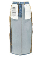 Vetements Blue Cotton Mini Skirt