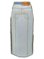 Vetements Blue Cotton Mini Skirt