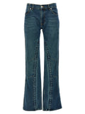 Y/PROJECT Blue Cotton Flared Jeans