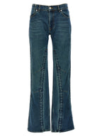 Y/PROJECT Blue Cotton Flared Jeans