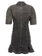 Ganni Black Cotton Short Dress