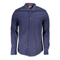 Blue Cotton Mens Shirt