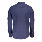Blue Cotton Mens Shirt