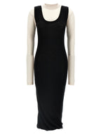 Marni Bicolor Wool Midi Dress