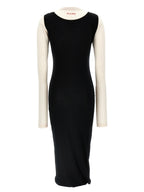 Marni Bicolor Wool Midi Dress
