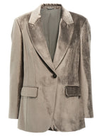 Brunello Cucinelli Gray Cotton Blazer