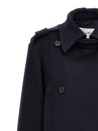 Max Mara Blue Virgin Wool Coat