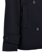 Max Mara Blue Virgin Wool Coat