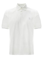 Brunello Cucinelli White Cotton Polo Shirt
