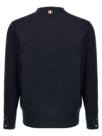 Thom Browne Blue Cotton Cardigan