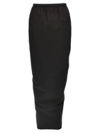 Rick Owens Black Cotton Mini Skirt