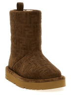 Fendi Brown Calf Leather Bos Taurus Ankle Boots