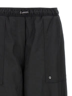 Black Polyester Casual Pants