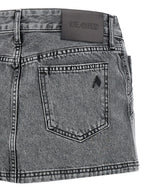 The Attico Gray Cotton Long Skirt