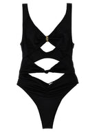Elisabetta Franchi Black Polyamide One-Piece Swimsuit