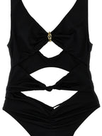 Elisabetta Franchi Black Polyamide One-Piece Swimsuit