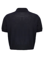 Khaite Blue Wool Shortsleeve Shirt