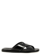 Church's Black Calf Leather Bos Taurus Slides