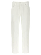 Department 5 White Cotton Straight-Leg Jeans