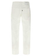 Department 5 White Cotton Straight-Leg Jeans