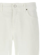 Department 5 White Cotton Straight-Leg Jeans