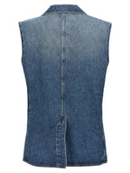 Coperni Blue Cotton Sleeveless Jacket