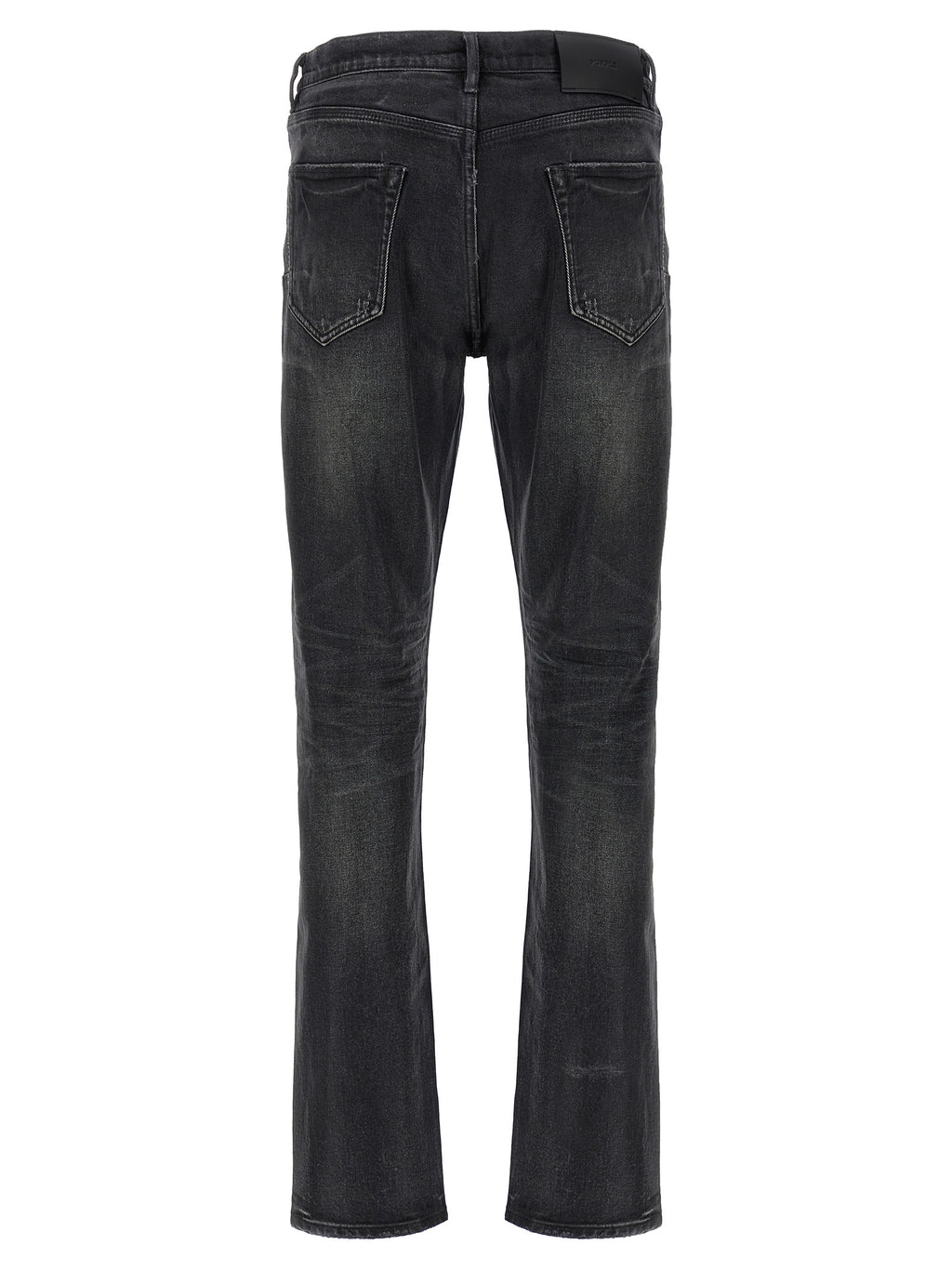 PURPLE Black Cotton Straight-Leg Jeans