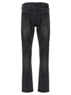PURPLE Black Cotton Straight-Leg Jeans