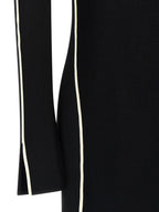 Sportmax Bicolor Viscose Midi Dress