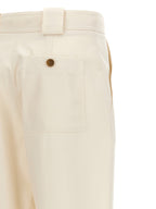 Max Mara White Cotton Casual Pants