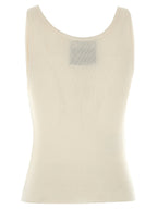 Moschino White Virgin Wool Sleeveles T-Shirt