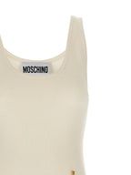 Moschino White Virgin Wool Sleeveles T-Shirt