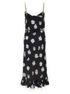 Moschino Black Silk Midi Dress