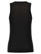 Jil Sander Black Cotton Sleeveles T-Shirt