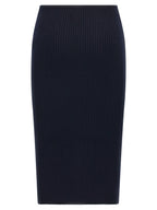 Courrèges Blue Viscose Midi Skirt