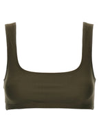 The Andamane Brown Polyamide Tank Tops