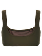 The Andamane Brown Polyamide Tank Tops