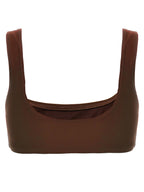 The Andamane Brown Polyamide Tank Tops