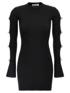 MACH & MACH Black Viscose Short Dress