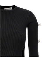MACH & MACH Black Viscose Short Dress
