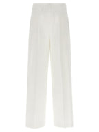 Theory White Linen Casual Pants