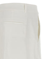 Theory White Linen Casual Pants
