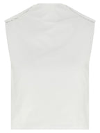 Armarium White Cotton Sleeveles T-Shirt