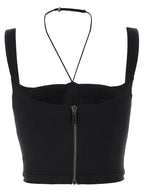 Nensi Dojaka Black Polyamide Tank Tops