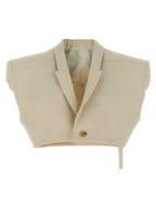 Rick Owens Beige Cotton Sleeveless Jacket